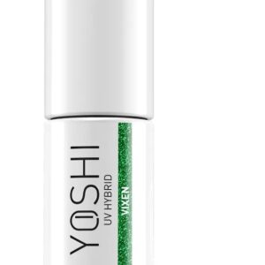 YOSHI Lakier Hybrydowy 416 Vixen – Zielony z Drobinkami 6 ml TPO-FREE — zdjęcie 5