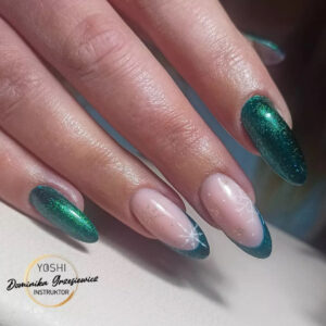 YOSHI Lakier Hybrydowy 416 Vixen – Zielony z Drobinkami 6 ml TPO-FREE — zdjęcie 1