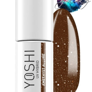YOSHI Lakier Hybrydowy 529 Amethyst Allure – Brokatowy, 6 ml TPO-FREE