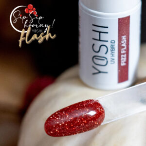 YOSHI Lakier Hybrydowy UV LED Fizz Flash 142- 6 ml – Koralowy z Efektem Flash TPO-FREE — zdjęcie 6