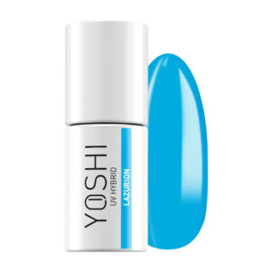 Yoshi Lakier Hybrydowy Lazurion 187, 6ml – Półtransparentny Niebieski typu Glass TPO-FREE