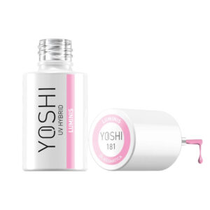 Yoshi Lakier Hybrydowy Luminis 181 6ml – Półtransparentny Jasny Róż z Połyskiem typu Glass TPO-FREE — zdjęcie 1