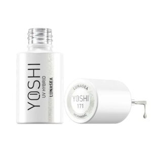 Yoshi Lakier Hybrydowy UV LED Lunasea 6 ml – 171 Mermagic, Biały Perłowy z Holograficznymi Drobninkami TPO-FREE — zdjęcie 2