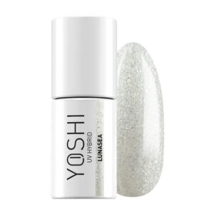 Yoshi Lakier Hybrydowy UV LED Lunasea 6 ml – 171 Mermagic, Biały Perłowy z Holograficznymi Drobninkami TPO-FREE