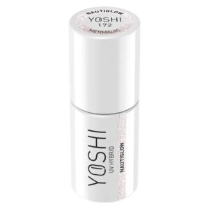 Yoshi Lakier Hybrydowy UV LED Nautiglow 6 ml – 172 Mermagic, Delikatny Róż z Holograficznymi Drobninkami TPO-FREE — zdjęcie 1