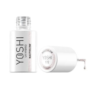 Yoshi Lakier Hybrydowy UV LED Nautiglow 6 ml – 172 Mermagic, Delikatny Róż z Holograficznymi Drobninkami TPO-FREE — zdjęcie 2