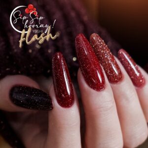 YOSHI Lakier Hybrydowy UV LED Pinot Please 147- 6 ml – Bordowy z Efektem Flash TPO-FREE — zdjęcie 7