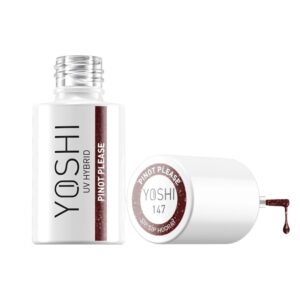 YOSHI Lakier Hybrydowy UV LED Pinot Please 147- 6 ml – Bordowy z Efektem Flash TPO-FREE — zdjęcie 6