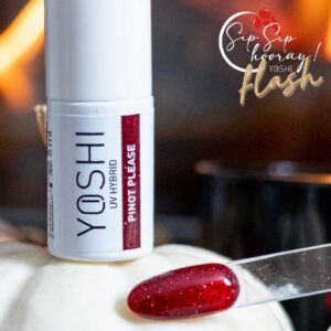 YOSHI Lakier Hybrydowy UV LED Pinot Please 147- 6 ml – Bordowy z Efektem Flash TPO-FREE — zdjęcie 5