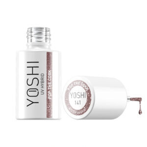 YOSHI Lakier Hybrydowy UV LED Pop the Cork 141- 6 ml – Beżowy z Efektem Flash TPO-FREE — zdjęcie 5