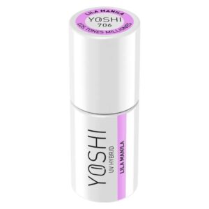YOSHI Lila Manila 706 – lakier hybrydowy 6 ml, pastelowa lilia kryjąca TPO-FREE — zdjęcie 3