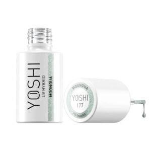 Yoshi Lakier Hybrydowy UV LED Moonqua 6 ml – 177 Mermagic, Turkus z Holograficznymi Drobninkami TPO-FREE — zdjęcie 1