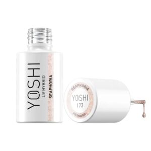 Yoshi Lakier Hybrydowy UV LED Seaphoria 6 ml – 173 Mermagic, Pastelowy Róż z Holograficznymi Drobninkami TPO-FREE — zdjęcie 2