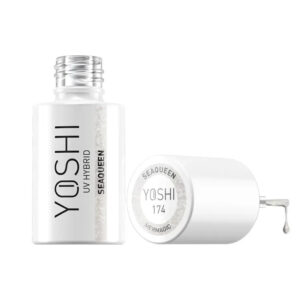 Yoshi Lakier Hybrydowy UV LED Seaqueen 6 ml – 174 Mermagic, Srebrny Perłowy z Holograficznymi Drobninkami TPO-FREE — zdjęcie 2