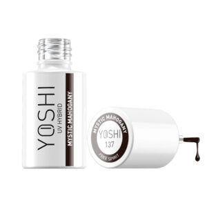 YOSHI Mystic Mahogany 137 – lakier hybrydowy 6 ml, głęboki brąz boho TPO-FREE — zdjęcie 2