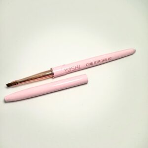YOSHI ONE STROKE Brush #2 – pędzelek Kolinsky 2 mm z różową skuwką — zdjęcie 3