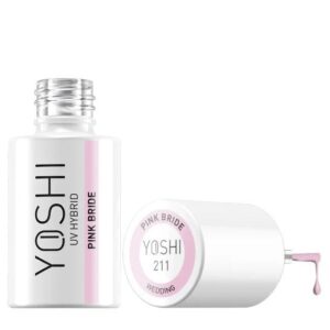 YOSHI Pink Bride 211 – ślubny lakier hybrydowy 6 ml, pastelowy róż TPO-FREE — zdjęcie 4