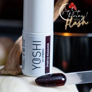 YOSHI Porto Passion 150 – Lakier Hybrydowy Flash 6 ml (bordowy błysk) TPO-FREE — zdjęcie 5