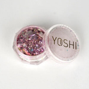 Yoshi Płatki Holo Flakes No 3 – płatki do zdobień 0,5 g, holo róż-fiolet-złoto TPO-FREE