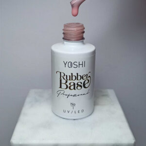 YOSHI Rubber Base No 1 – baza kauczukowa do paznokci 10ml, mleczny róż TPO-FREE — zdjęcie 2
