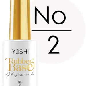 YOSHI Rubber Base No 2 – baza kauczukowa do paznokci 10ml, mleczna biel TPO-FREE