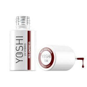 YOSHI Red Empress 106 – lakier hybrydowy 6 ml, głęboka cesarska czerwień TPO-FREE — zdjęcie 1