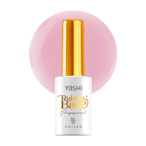YOSHI Rubber Base No 13 10 ml – mlecznoróżowa kauczukowa baza hybrydowa do cienkich paznokci