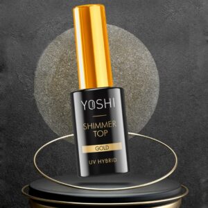 YOSHI Shimmer Top Gold Top Hybrydowy ze Złotymi Drobinkami 10 ml — zdjęcie 3