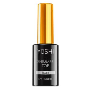 YOSHI Shimmer Top Silver Top Hybrydowy ze Srebrnymi Drobinkami 10 ml — zdjęcie 1