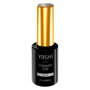 YOSHI Shimmer Top Silver Top Hybrydowy ze Srebrnymi Drobinkami 10 ml — zdjęcie 2