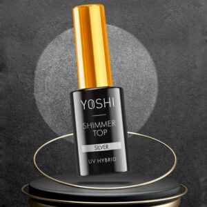 YOSHI Shimmer Top Silver Top Hybrydowy ze Srebrnymi Drobinkami 10 ml — zdjęcie 3
