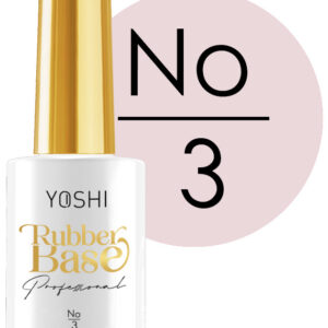 YOSHI Rubber Base No 3 – baza kauczukowa do paznokci 10ml, nude róż TPO-FREE