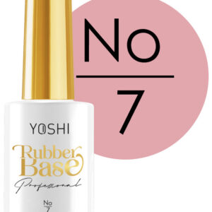 YOSHI Rubber Base No 7 – baza kauczukowa 10 ml, róż-beż 60 % krycia TPO-FREE