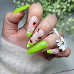 YOSHI Technicolor 020 FLASH NEON – lakier hybrydowy 6 ml, neonowa zieleń lat 80. — zdjęcie 2