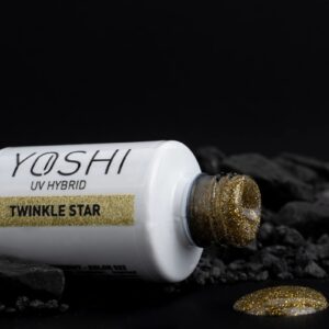 YOSHI Twinkle Star 522 6 ml – złoty lakier hybrydowy z kolekcji Touch the Galaxy TPO-FREE — zdjęcie 2