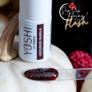 YOSHI Uncorked Barolo 6 ml – bordowy lakier hybrydowy 149 flash z kolekcji Sip Sip Hooray TPO-FREE — zdjęcie 5