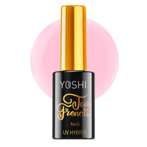 YOSHI Top French No. 05 Top Hybrydowy Półtransparentny Róż 10ml TPO-FREE