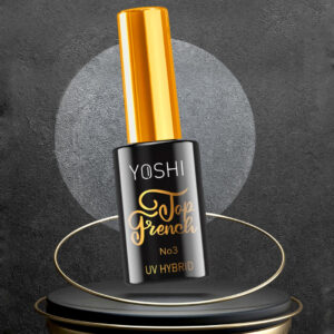 YOSHI Top French No 3 – brzoskwiniowy top hybrydowy 10ml “no-wipe” do klasycznego french manicure TPO-FREE — zdjęcie 2