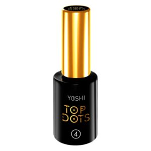 Yoshi UV Hybrid Top Dots No4 10 ml – Matowy Top Hybrydowy z Białymi Drobinkami TPO-FREE — zdjęcie 1