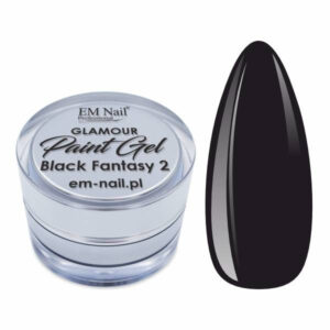 Żel do zdobień EM Nail Paint Gel Glamour Black Fantasy 2 — zdjęcie 4