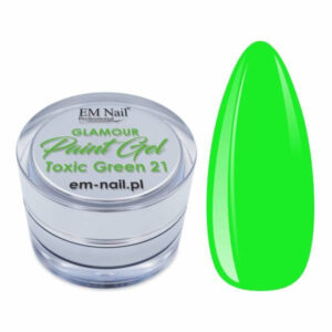 Żel do zdobień EM Nail Paint Gel Glamour Toxic Green 21
