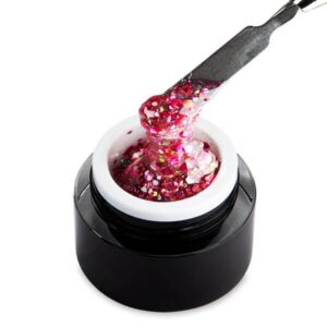 Żel do zdobień EM Nail Premium Glitter Art Gel Be Mine Pink 6 — zdjęcie 2