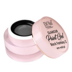 Żel do zdobień EM Nail Paint Gel Glamour Black Fantasy 2 — zdjęcie 1